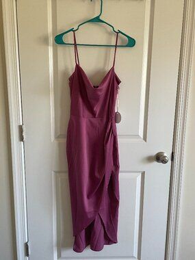 NWT Mini Mauve / Pink Dress with Ruched Side